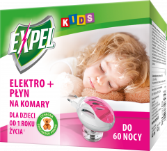 Elektrofumigator expel kids + płyn na komary 60 nocy 20ml 