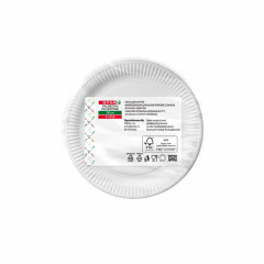Talerze Spar papier 18cm okrągłe białe 