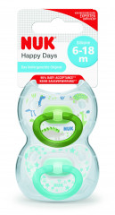 Smoczek uspokajający 6-18 mies. (silikon) Classic HAPPY DAYS 2szt