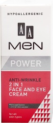 AA Men Power krem 2w1 do twarzy i pod oczy przeciwzmarszczkowy 