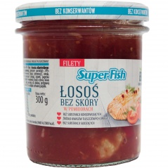 Filety z łososia b/s w pomidorach 