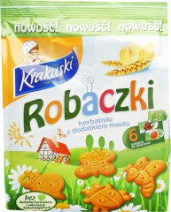 Ciastka robaczki z dodatkiem masła 