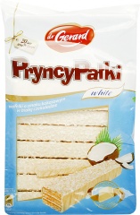 Wafelki pryncypałki kokosowe w białej czekoladzie 