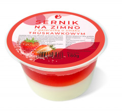 Sernik na zimno Lavica Food z galaretką truskawkową 