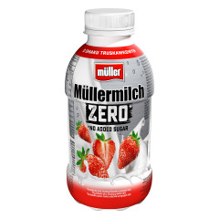 Müller Müllermilch Zero Napój mleczny o smaku truskawkowym 400 g
