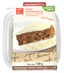 Ciasto marchewkowe w polewie migdałowo-marcepanowej 