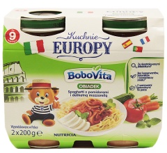 Obiadek bobovita spaghetti z pomidorami i delikatną mozzarellą 2x200g 
