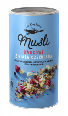 Musli OneDayMore owocowe z białą czekoladą 