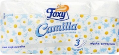Papier toaletowy Foxy Camilla 8 rolek, rumiankowy