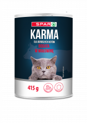 Karma dla kota Spar adult z wołowiną 