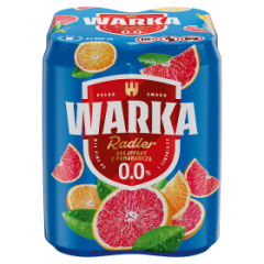 Piwo Warka Radler grejpfrut z pomarańczą 0,0% 4x500ml + kaucja 2.00 zł 