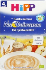 Kaszka Hipp na dobranoc ryż z jabłkami
