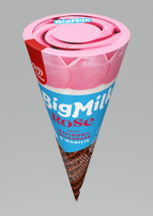 Lody big milk rose cone smak malinowy 115ml 