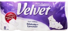 Papier toaletowy velvet relaksująca lawenda 3w /8rolek 