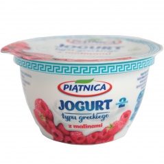 Piątnica Jogurt kremowy typu greckiego z malinami 150 g