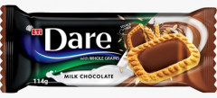 DARE - Ciastka pełnoziarniste z czekoladą mleczną - 114 g