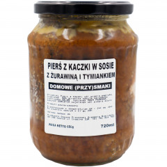 Danie Domowe Przysmaki pierś z kaczki w sosie z żurawiną 