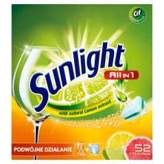 SUNLIGHT TABLETKI DO ZMYWAREK ALL IN ONE CITRUS 52 SZT.