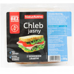 Chleb jasny bez glutenu z siemieniem lnianym 