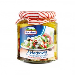 Hochland Sałatkowy z oliwkami i papryką w oleju 300 g