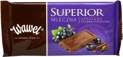 Czekolada Wawel mleczna nadziewana czarną porzeczką 