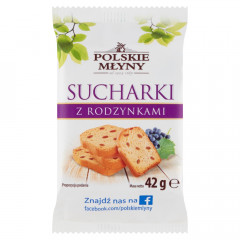 Polskie Młyny Sucharki z rodzynkami 42 g