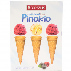 Wafle Gotszlik do lodów stożek waflowy Pinokio 12szt 