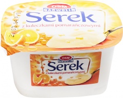 Serek homogenizowany z kuleczkami pomarańczowymi 