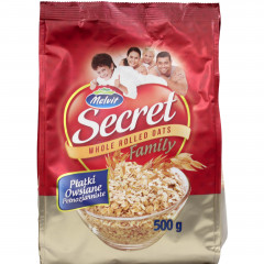 Płatki owsiane Melvit Secret Family pełnoziarniste 