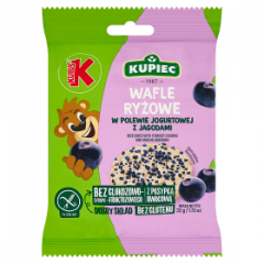 Wafle Kupiec Kubuś ryżowe polewa jogurt suszona jagoda 