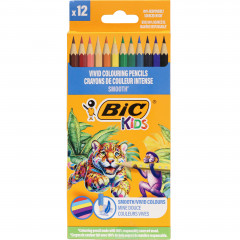 BIC Kids Kredki drewniane ołówkowe Smooth ECO 12szt