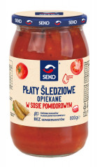 Płaty śledziowe smażone w Sosie pomidorowym