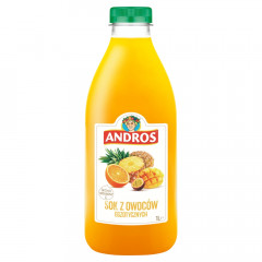 Sok 100% Andros owoce tropikalne 1l doliczana jest kaucja 50 gr 