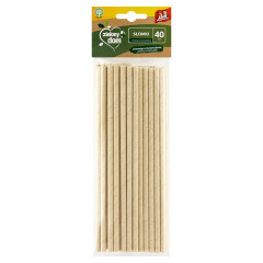 Jan Niezbędny Zielony dom słomki z papieru beżowe proste 40szt