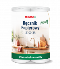 Ręcznik papierowy Spar 3 warstwowy mocny 100 listków 2szt 