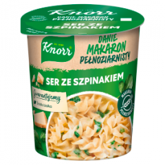 Danie instant knorr makaron pełnoziarnisty ser ze szpinakiem 60g 