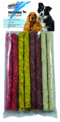 Pałeczki cienkie mix 125x9cm dla psa 