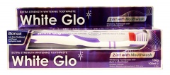 Pasta White Glo 2w1 Mouthwash 100ml+szczotka 