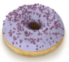 Donut w polewie o smaku jagodowym - vandemoortele 