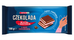 Czekolada Spar mleczna nadzienie truskawkowe 