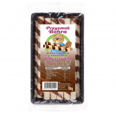 Rurka waflowa Przysmak Bobra z nadzieniem kakaowym 