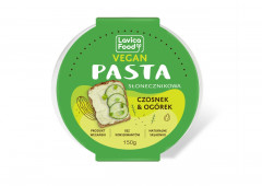 Pasta lavica food vegan słonecznikowa czosnek & ogórek 