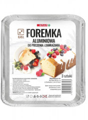 Foremki aluminiowe Spar do pieczenia i zamrażania 0,45l 