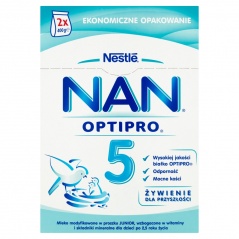 NESTLE NAN OPTIPRO 5 Mleko modyfikowane dla dzieci po 2,5 roku 800g (2x400g)