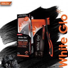 Pasta do zębów white glo deep stain remover + szczoteczka 