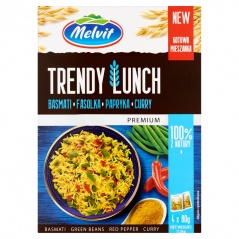 Melvit Trendy Lunch Mieszanka basmati, fasolka, papryka, curry 4x80g