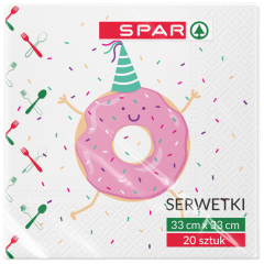 Serwetki Spar 33x33cm tańczący donut 