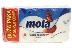 Papier toaletowy Mola biały /16 rolek 