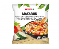 Danie Spar makaron rurki w sos pomidor z czosnkiem i warzywami 