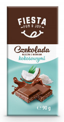 Czekolada Fiesta mleczna z wiórkami kokosowymi 90g 
